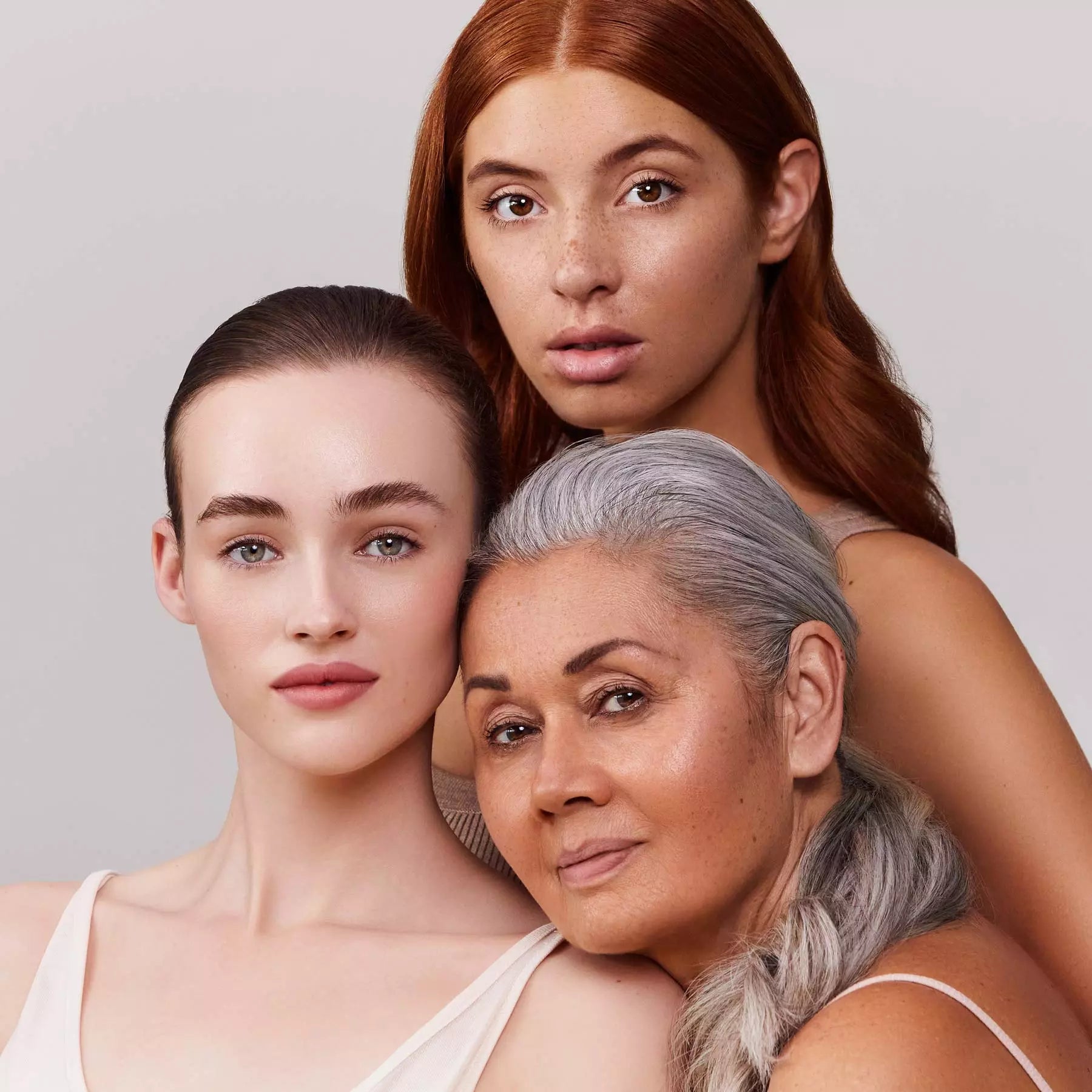 Three Aleph models skin moisturised with The One